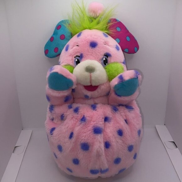 Popples Polka Dottie 12” Plush Doll Ball Stuffed Animal Pink Purple Dots - Picture 10 of 13
